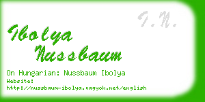 ibolya nussbaum business card